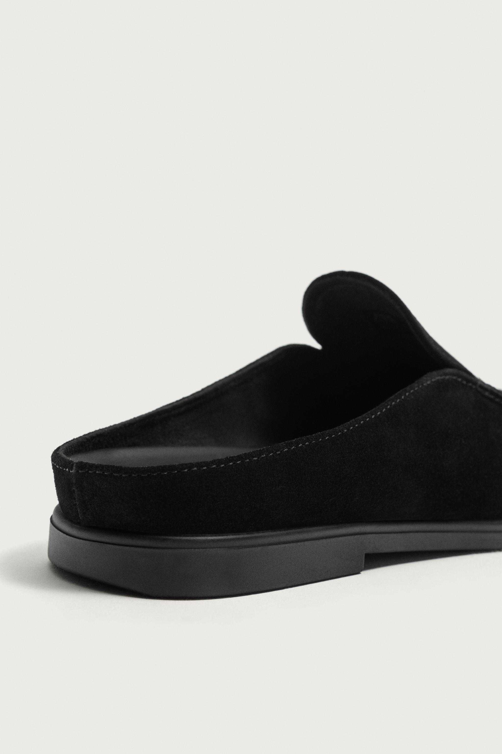 LEATHER MULE LOAFERS